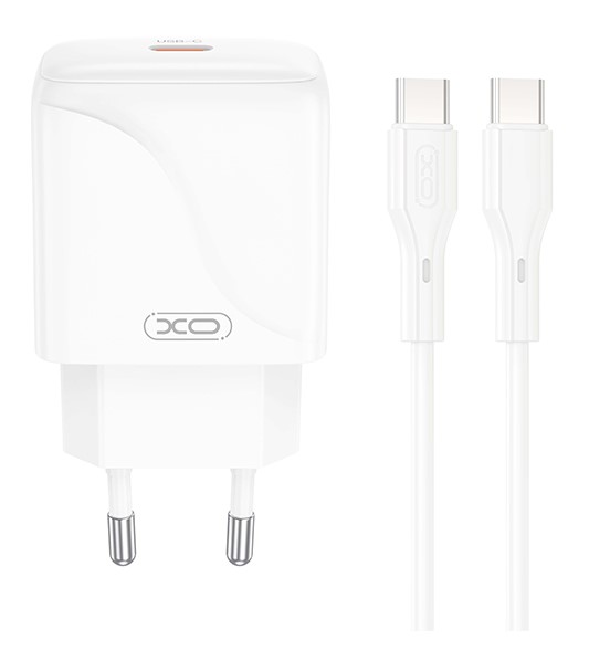 XO L141 Φορτιστής Γρήγορης Φόρτισης USB-C 20W με Καλώδιο Type-C