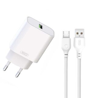 XO L103 (EU) QC3.0 18W Φορτιστής Με Καλώδιο Micro (NB103)