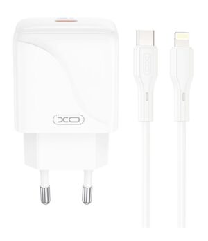 XO L141 Φορτιστής Γρήγορης Φόρτισης USB-C 20W με Καλώδιο Lightning