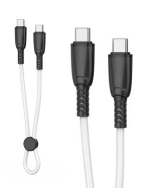 XO NB-Q248B Καλώδιο Φόρτισης + Data Suluo Series Type-c σε Type-c 60W L=25cm Άσπρο