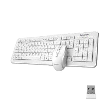Meetion MT-C4120 LITTLE 2.4G Ασύρματο Combo Λευκό